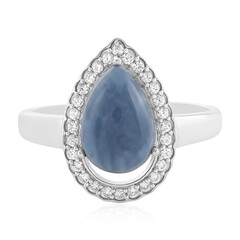 Anello in argento con Opale Blu