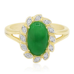 Anello in oro con Giadeite Maestosa 