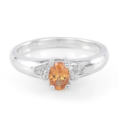 Anello in argento con Granato Essonite