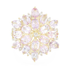 Anello in oro con Tormalina Rosa Cuprian