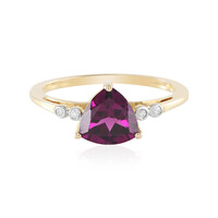 Anello in oro con Granato Magenta