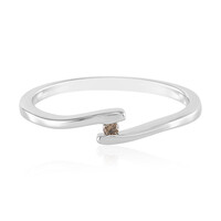 Anello in argento con Diamante Champagne I3