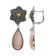 Orecchini in argento con Pietra di Luna Pesca (Annette classic)