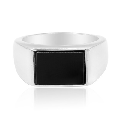 Anello in argento con Onice Nero