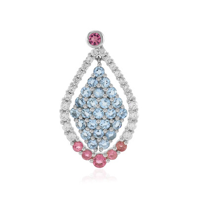 Ciondolo in argento con Tormalina Rosa Nigeriana (Adela Silber)