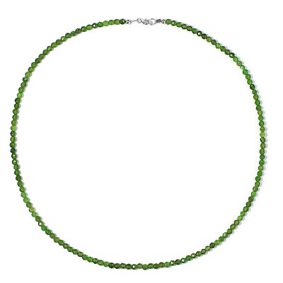 Collana in argento con Diopside Russo