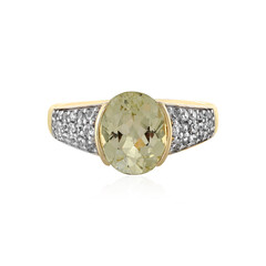 Anello in oro con Kunzite Canarino