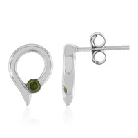 Orecchini in argento con Diamante Verde I3