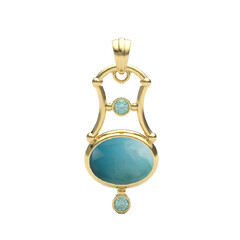 Ciondolo in argento con Larimar