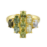 Anello in argento con Tormalina Verde