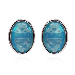 Orecchini in argento con Opale Blu Caraibico