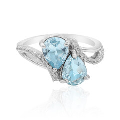 Anello in argento con Topazio Blu Cielo