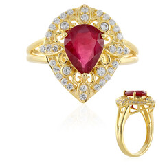 Anello in argento con Rubino del Madagascar