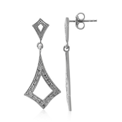 Orecchini in argento con Diamante I2 (I)