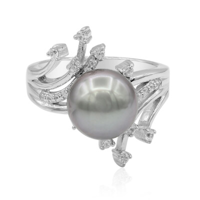 Anello in argento con Perla Tahitiana (TPC)