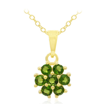 Collana in argento con Diopside Russo