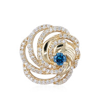 Ciondolo in oro con Diamante Blu SI2