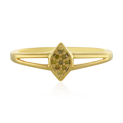 Anello in argento con Diamante Giallo I3