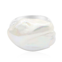 Anello in argento con Perla di Acqua Dolce (TPC)
