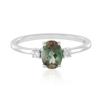 Anello in oro con Pietra del Sole dell'Oregon (AMAYANI)