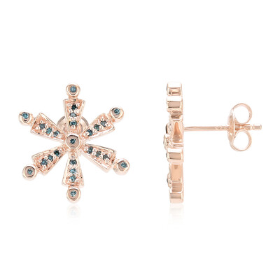 Orecchini placcati in oro con Diamante Fancy