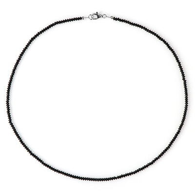 Collana in argento con Spinello Nero
