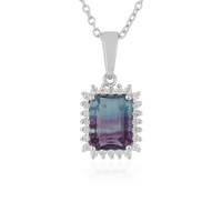 Collana in argento con Fluorite Bicolore