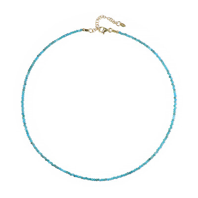 Collana in argento con Apatite Blu Neon
