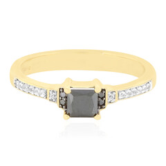 Anello in argento con Diamante Nero