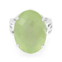 Anello in argento con Prehnite