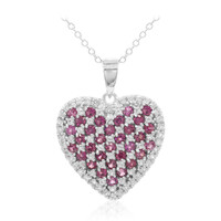 Collana in argento con Rodolite