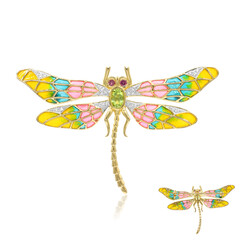 Spilla in argento con Peridoto