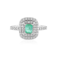 Anello in argento con Smeraldo Russo