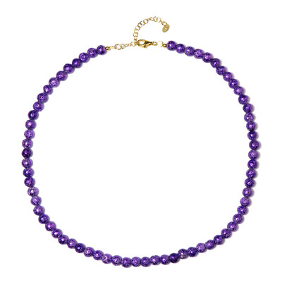 Collana in argento con Perla di Lava Porpora
