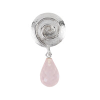Ciondolo in argento con Quarzo Rosa