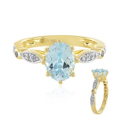 Anello in argento con Topazio Blu Cielo