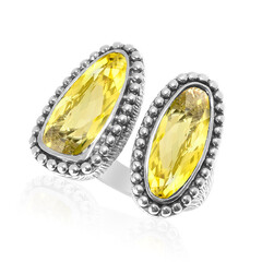Anello in argento con Quarzo Ouro Verde