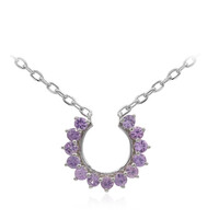 Collana in argento con Zaffiro Ceylon Porpora (non riscaldato)