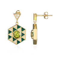 Orecchini in argento con Peridoto