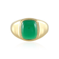 Anello da uomo in argento con Onice Verde