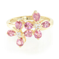 Anello in oro con Zaffiro Padparadscha (non riscaldato) (AMAYANI)