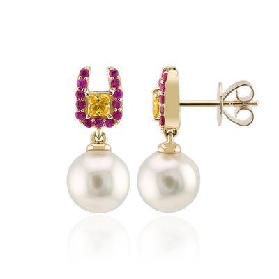 Orecchini in oro con Perla Bianca dei Mari del Sud (Michelle Albala)