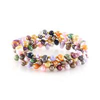 Bracciale in acciaio con Ematite Dorata (Riya)