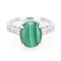 Anello in argento con Malachite