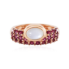 Anello in argento con Pietra di Luna Bianca (KM by Juwelo)