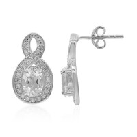 Orecchini in argento con Topazio Bianco