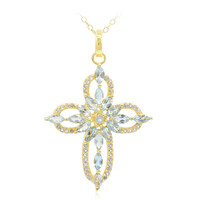 Collana in argento con Topazio Blu Cielo