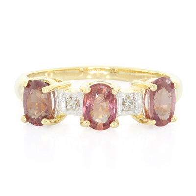 Anello in oro con Zaffiro Padparadscha (non riscaldato) (AMAYANI)