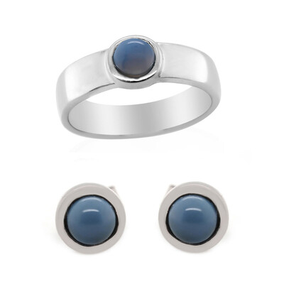 Parure in argento con Opale Blu