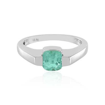 Anello in argento con Smeraldo Colombiano